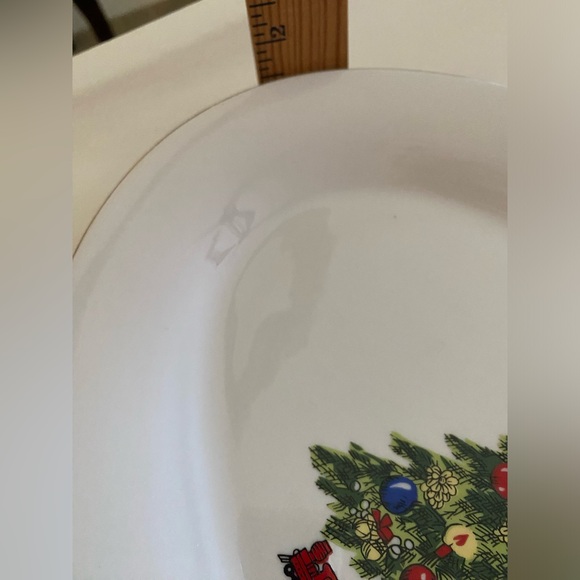 Vtg Christmas Tree Serving Platter - 14" Jian Shiang Seagull Fine China Holiday - Picture 4 of 6